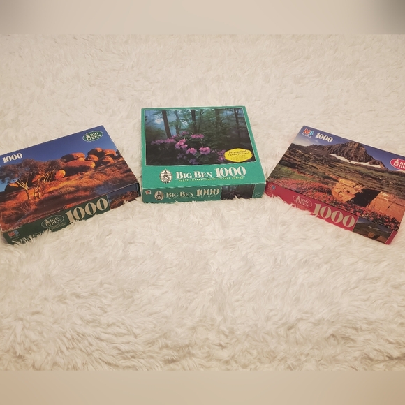 Big Ben Other - Three Big Ben Vintage 1000 Piece Puzzles Set